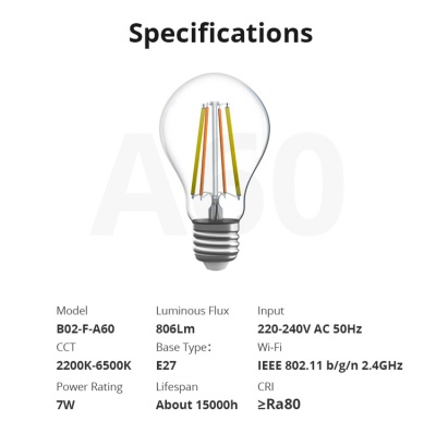 Умная WiFi Лампа Sonoff B02-F-A60
